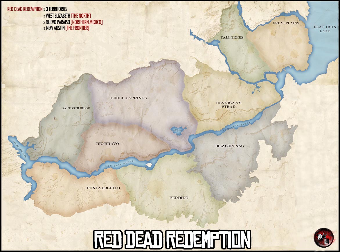 Red Dead Redemption - Komplette Karte des Spiels aufgetaucht